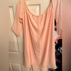 Peachy Chiffon Dress